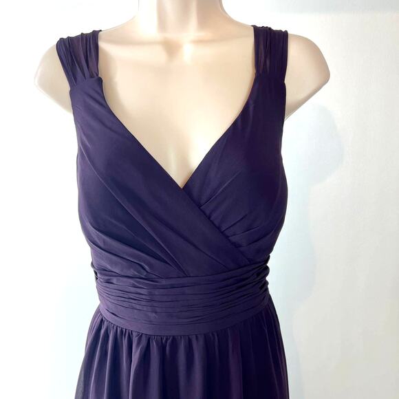 Bill LevKoft Dress Size 12 New with Tag Plum Long Formal Bridesmaid Prom - Picture 1 of 14